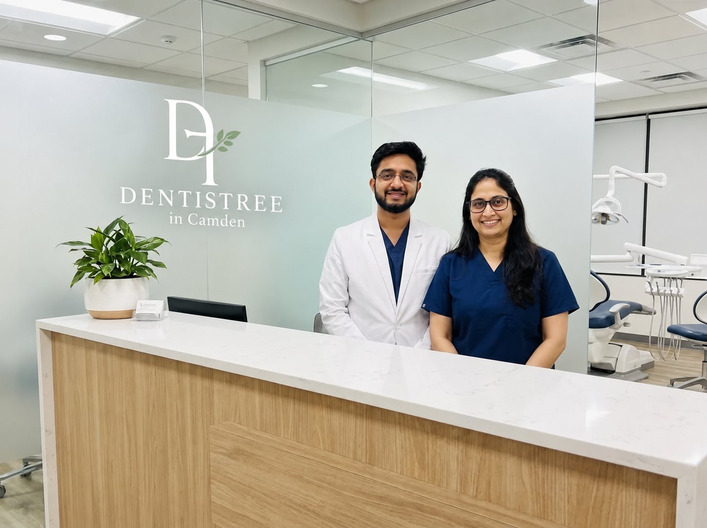 The Dentistree in Camden dental team at the clinic reception